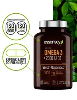 Essensey Omega 3 + 2000 IU D3, kapsułki, 90 szt.