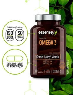 Essensey Omega 3, Serce mózg wzrok, kapsułki, 90 szt.