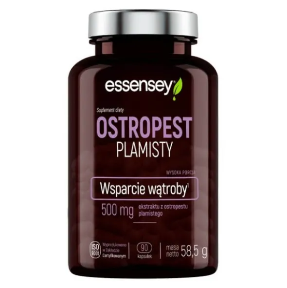 Essensey Ostropest plamisty, Wsparcie wątroby, kapsułki, 90 szt.