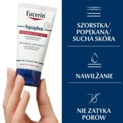 Eucerin Aquaphor, maść regenerująca do skóry suchej, popękanej i podrażnionej, dla dorosłych i niemowląt, 45 ml