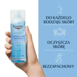 Eucerin Dermatoclean [Hyaluron], tonik oczyszczający do twarzy do każdego rodzaju skóry, 200 ml