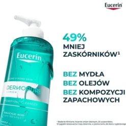 Eucerin Dermopure Clinical, żel oczyszczający do twarzy i ciała dla skóry tłustej, 400 ml