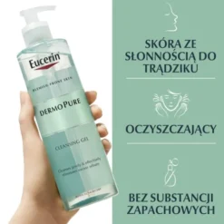 Eucerin DermoPure, żel oczyszczający do twarzy i ciała, skóra z niedoskonałościami, 400 ml