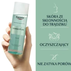 Eucerin DermoPure, tonik do twarzy dla skóry tłustej i trądzikowej, 200 ml