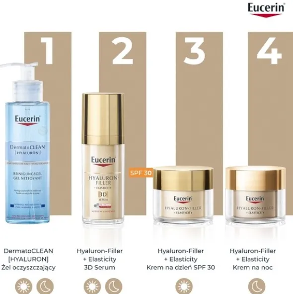 Eucerin Hyaluron Filler + Elasticity, przeciwzmarszczkowy krem na dzień SPF 30, 50 ml