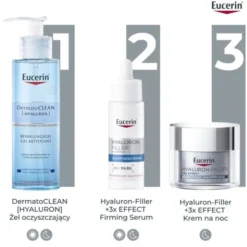 Eucerin Hyaluron-Filler, krem na noc z kwasem hialuronowym do każdego typu skóry, przeciwzmarszczkowy, 50 ml