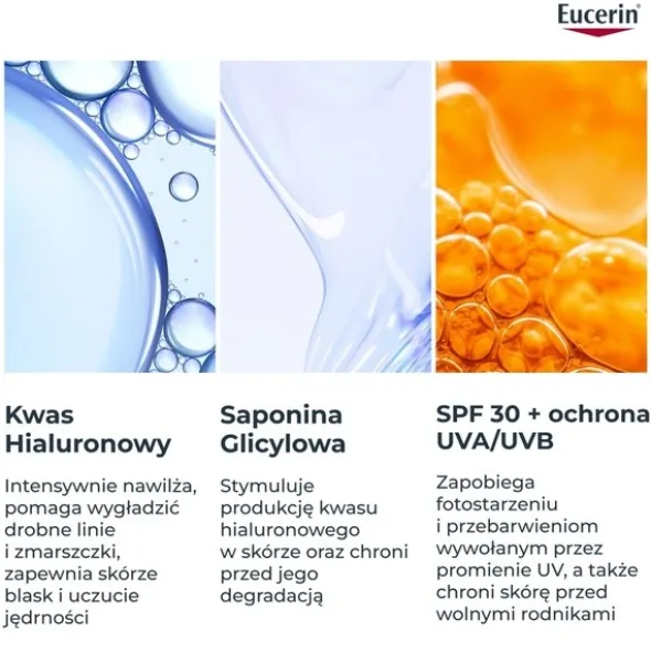 Eucerin Hyaluron-Filler, krem na dzień SPF 30 z kwasem hialuronowym, przeciwzmarszczkowy, 50 ml