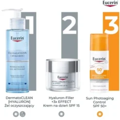 Eucerin Hyaluron-Filler, krem na dzień z kwasem hialuronowym do skóry suchej SPF 15, przeciwzmarszczkowy, 50 ml