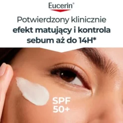Eucerin Oil Control Dry Touch, żel-krem ochronny SPF 50+, 50 ml