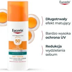 Eucerin Oil Control Dry Touch, żel-krem ochronny SPF 50+, 50 ml