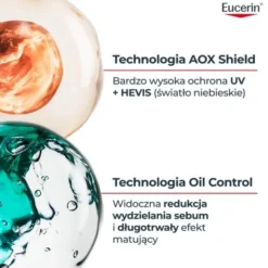 Eucerin Oil Control Dry Touch, żel-krem ochronny SPF 50+, 50 ml