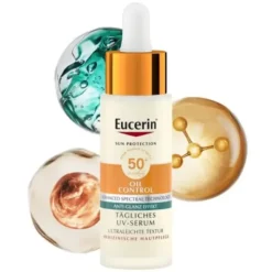 Eucerin Oil Control SPF 50+ Dry Touch, ultralekkie serum ochronne, 30 ml