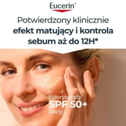 Eucerin Oil Control SPF 50+, żel-krem ochronny barwiący, 50 ml