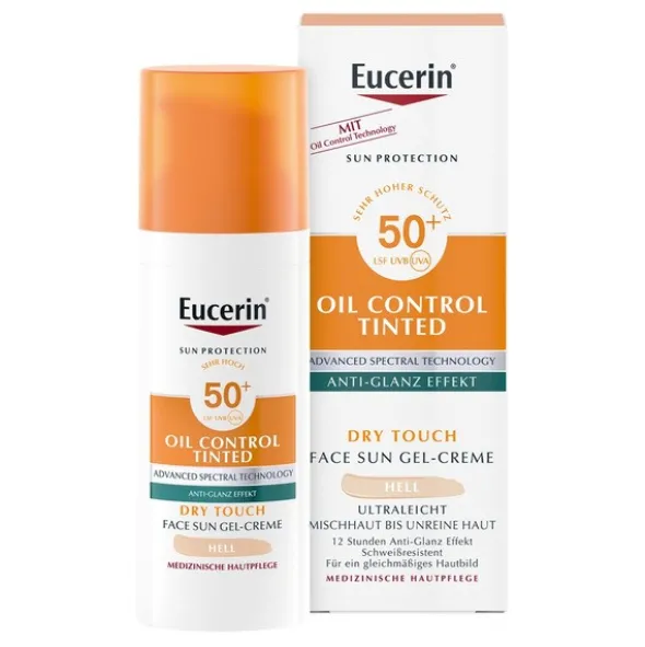 Eucerin Oil Control SPF 50+, żel-krem ochronny barwiący, 50 ml
