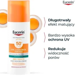 Eucerin Oil Control SPF 50+, żel-krem ochronny barwiący, 50 ml