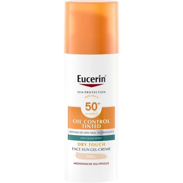 Eucerin Oil Control SPF 50+, żel-krem ochronny barwiący, 50 ml