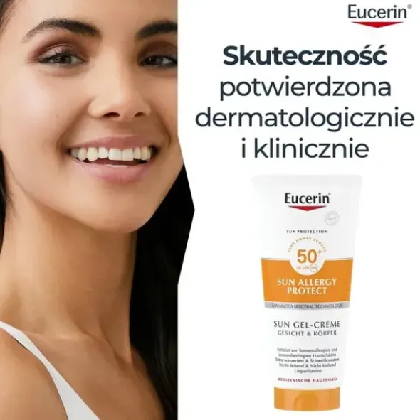 Eucerin Sun Allergy Protect, żel-krem ochronny do twarzy i ciała, SPF 50+, 200 ml