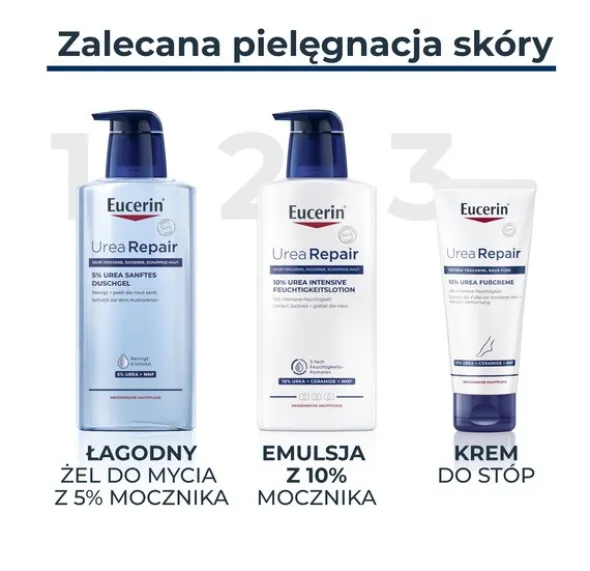 Eucerin UreaRepair, łagodny żel do mycia z 5% mocznikiem, 400 ml
