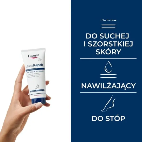 Eucerin UreaRepair PLUS, regenerujący krem do stóp z 10% mocznikiem, do suchych, popękanych stóp, 100 ml