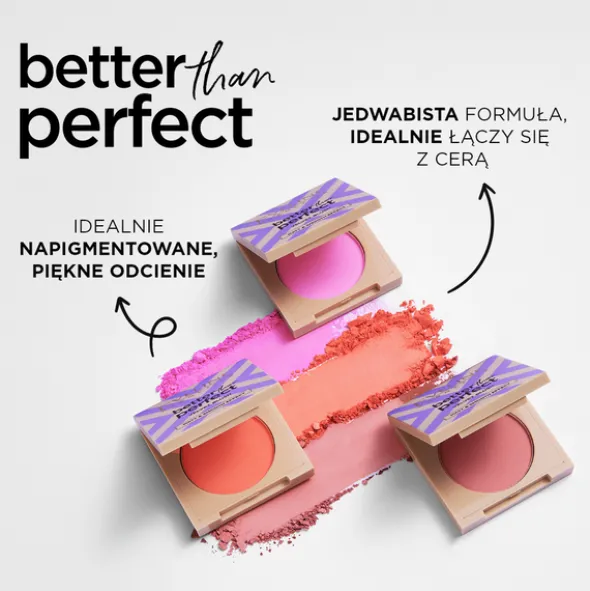 Eveline Better Than Perfect Velvet Blush, prasowany róż do policzków, 01 Ballerina Pink, 2,3 g