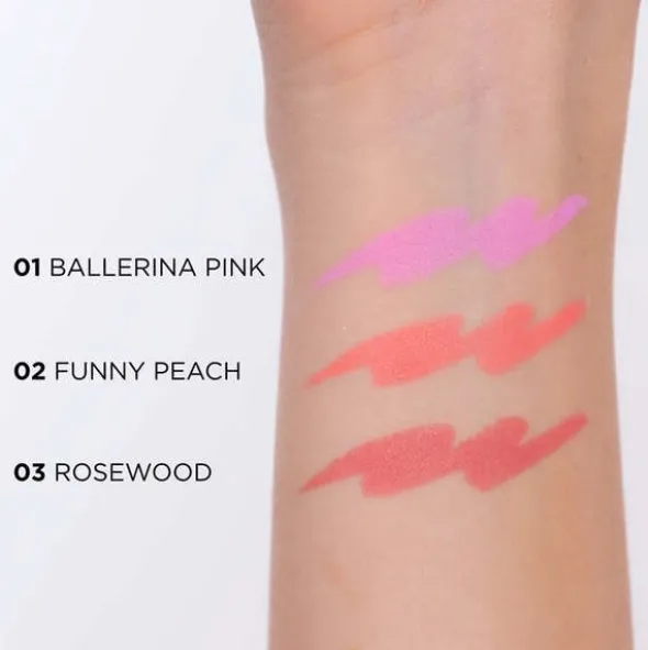 Eveline Better Than Perfect Velvet Blush, prasowany róż do policzków, 01 Ballerina Pink, 2,3 g