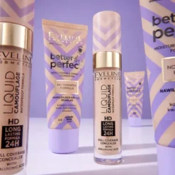 Eveline Cosmetics Better Than Perfect, nawilżająco-kryjący podkład z formułą No Transfer, 05 Creamy Beige, 30 ml