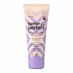 Eveline Cosmetics Better Than Perfect, nawilżająco-kryjący podkład z formułą No Transfer, 05 Creamy Beige, 30 ml