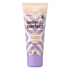 Eveline Cosmetics Better Than Perfect, nawilżająco-kryjący podkład z formułą No Transfer, 03 Light Beige, 30 ml