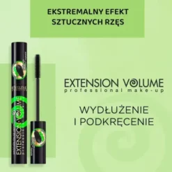 Eveline Cosmetics Extension Volume, wydłużająco-podkręcający tusz do rzęs False Definition, czarny, 10 ml
