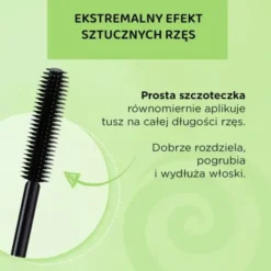Eveline Cosmetics Extension Volume, wydłużająco-podkręcający tusz do rzęs False Definition, czarny, 10 ml