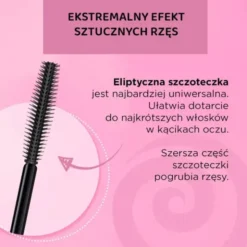 Eveline Cosmetics Extension Volume, pogrubiająco-rozdzielający tusz do rzęs False Definition 4D, czarny, 10 ml