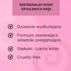 Eveline Cosmetics Extension Volume, pogrubiająco-rozdzielający tusz do rzęs False Definition 4D, czarny, 10 ml