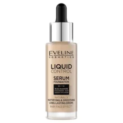 Eveline Cosmetics Liquid Control HD, matujący podkład do twarzy nr 015 w kolorze Light Vanilla, 32 ml