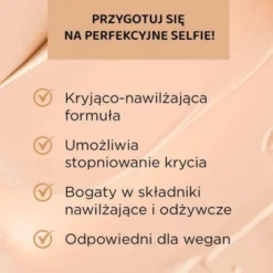 Eveline Selfie Time, kryjąco-nawilżający podkład i korektor, 01 Porcelain, 30 ml