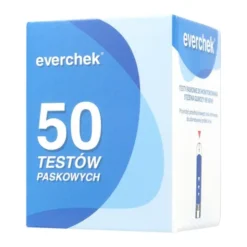Everchek, test paskowy do monitorowania stężenia glukozy we krwi, 50 szt.