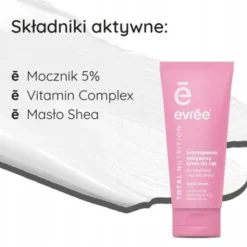 Evree Total Nutrition, odżywczy krem do rąk dla skóry suchej i wrażliwej, 75 ml