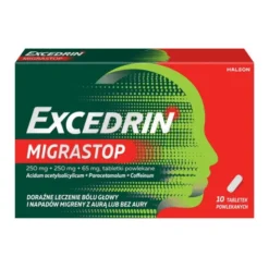 Excedrin MigraStop, 250 mg + 250 mg + 65 mg, tabletki powlekane, 10 szt.