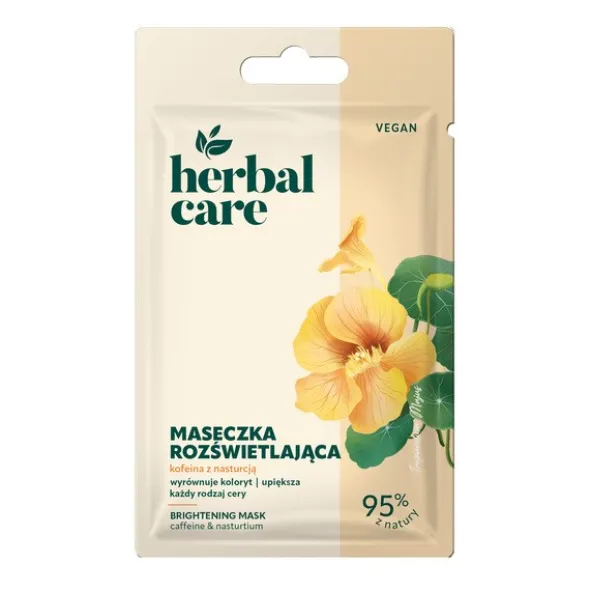 Farmona Herbal Care, maseczka rozświetlająca kofeina z nasturcją, 7 g