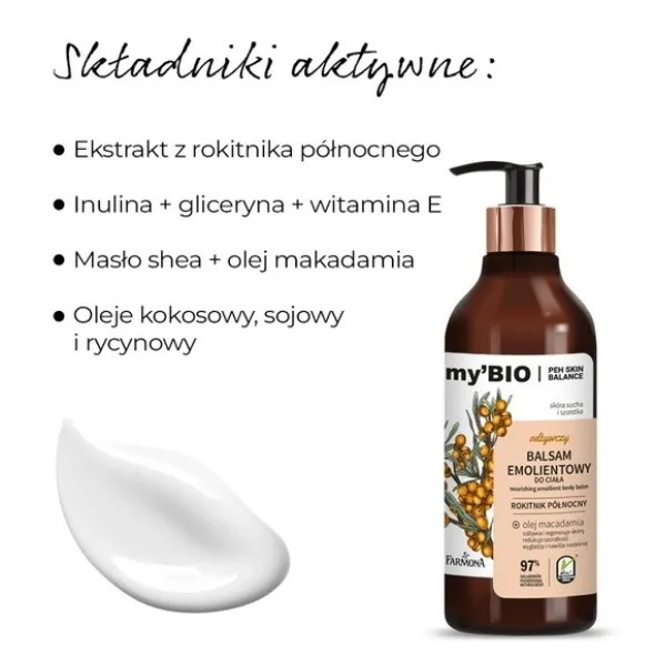 Farmona my'BIO, emolientowy balsam do ciała, 400 ml