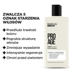 Farmona Radical Hair Clinic ProAge, szampon do włosów dojrzałych i farbowanych, 300 ml
