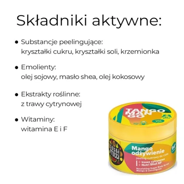 Farmona Tutti Frutti Mango Odżywianie, ujędrniający peeling cukrowy, 300 g