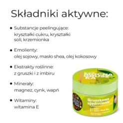 Farmona Tutti Frutti Mocna Gruszka, ujędrniający peeling cukrowy, 300 g
