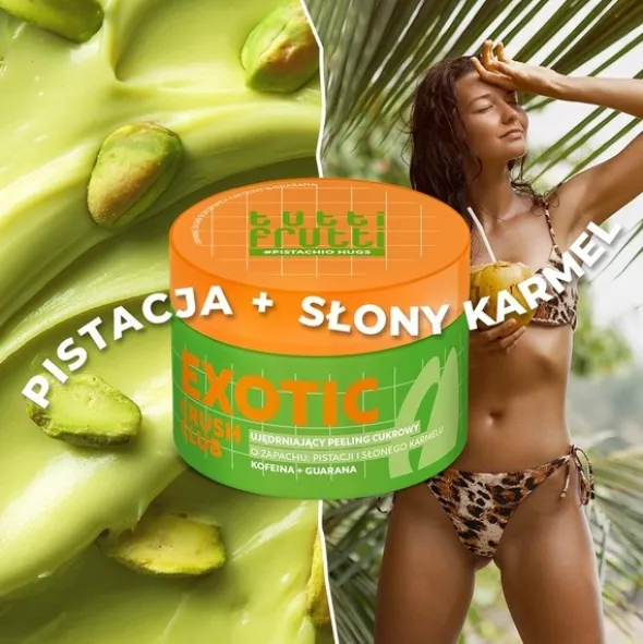 Farmona Tutti Frutti #PistachioHugs, wygładzający peeling cukrowy, 250 g