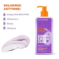 Farmona Tutti Frutti #PlumHappiness, pobudzające energy-żel pod prysznic + kwasy AHA+BHA+PHA, 400 ml