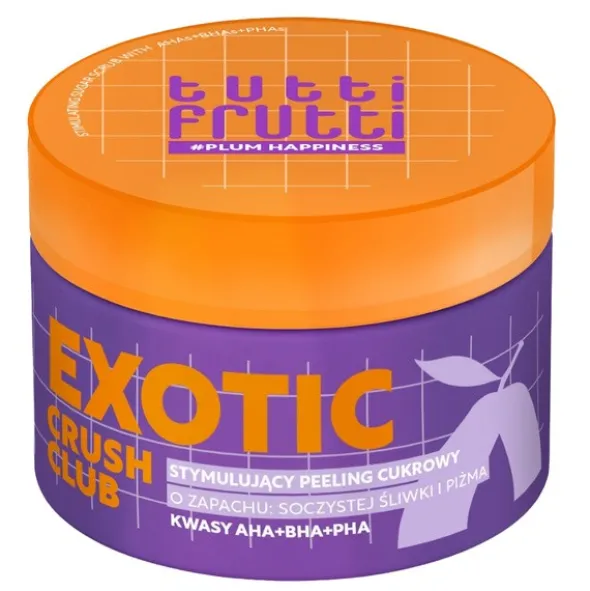 Farmona Tutti Frutti #PlumHappiness, stymulujący peeling cukrowy, 250 g