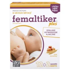 Femaltiker plus, saszetki z proszkiem, smak karmelowy, 14 szt. (12 szt. + 2 szt.)
