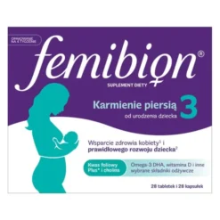 Femibion 3 Karmienie Piersią Cholina, DHA, Kwas Foliowy Plus, tabletki powlekane + kapsułki miękkie, 28 szt. + 28 szt.