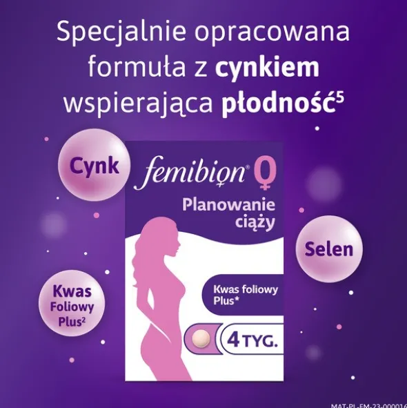 Femibion 0 Planowanie ciąży Kwas Foliowy Plus, tabletki powlekane, 28 szt.