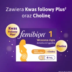 Femibion 1 Wczesna ciąża Kwas Foliowy Plus, tabletki powlekane, 28 szt.