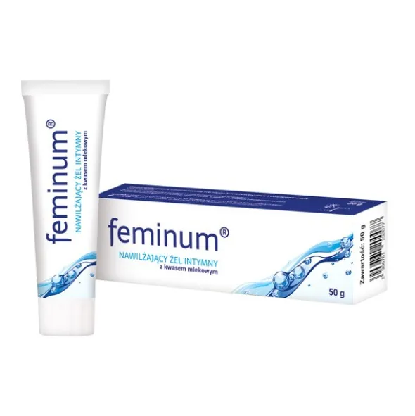 Feminum, nawilżający żel intymny dla kobiet, z kwasem mlekowym, 50 g